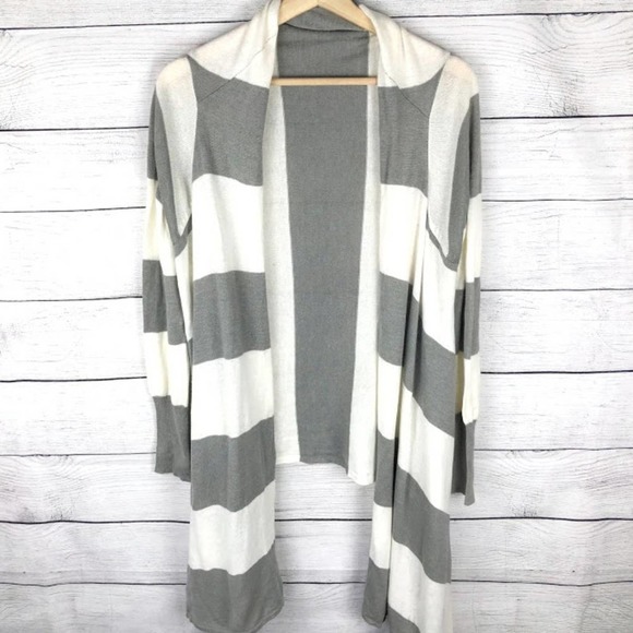 Blue Asphalt | Striped Knit Open Front Cardigan S/M - Picture 1 of 9